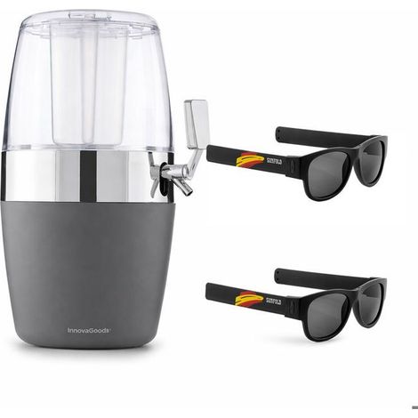 Pack distribuidor de bebidas refrigerantes - INNOVAGOODS - Freer & Sunfold España Negro - 4 L - anti-goteo - UV400 (1/5)