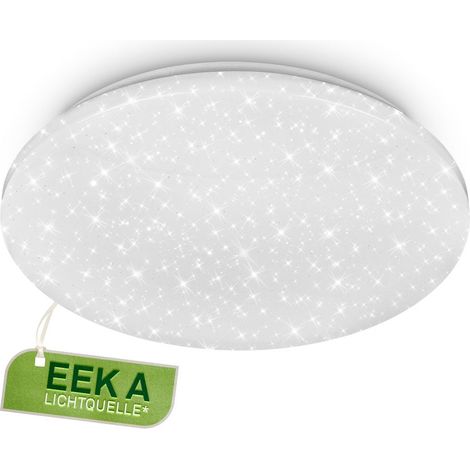 Briloner Plafoniera LED Con Sorgente Luminosa CEE A Ø29x6 cm 8W 1700lm 4000K Bianco Neutro Effetto Stellato Bianco - Lampada Da Soffitto Soggiorno Camera (1/5)