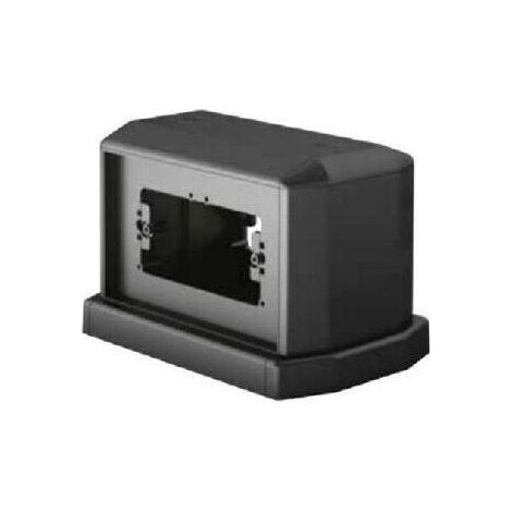 Torretta portautenze bifacciale 8 apparecchi pavimento ip54 grigia ral 7030 elettrocanali ec16001