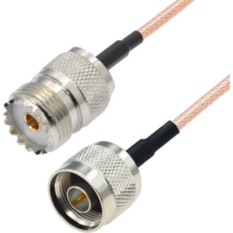 Cavo di collegamento con spina N / presa UHF RG316, 2 m