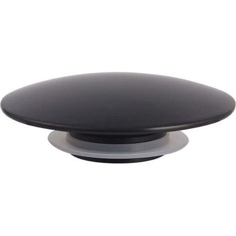 Bonde à clic clic-clac - Noir mat - Pour lavabo de salle de bain ou cuisine - 66 mm (1/5)