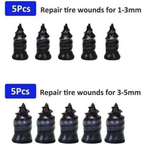 10pcs (Grand + petit) clous de réparation de pneus sous vide patch rapide pneus vélo colle clous champignons clous Lossless