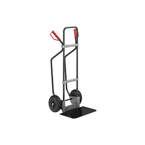 eurokraft pro  Carrello per sacchi con pattini  nero  piano di
