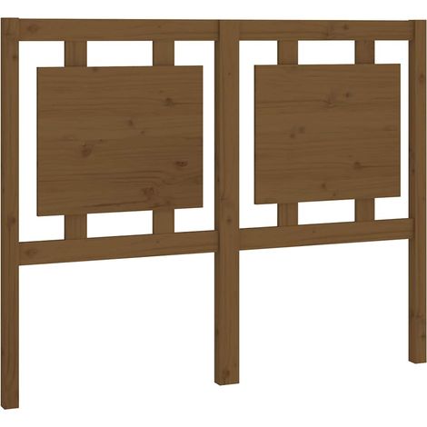 Maison Exclusive - Kopfteil Honigbraun 125,5x4x100 cm Massivholz (1/5)