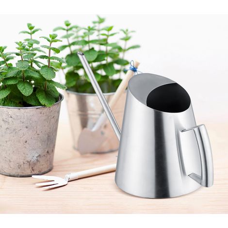 Arrosoir Inox 1,5L Brossé Acier Inoxydable Anti-Rouille Design Élégant pour Plantes Intérieures et Jardin Extérieur Durable (1/5)