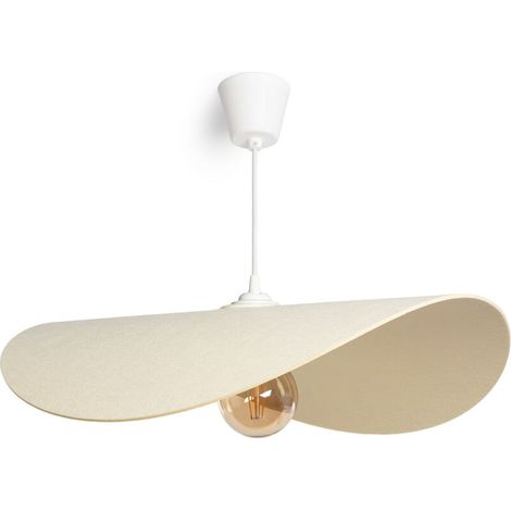 – Suspension en feutre Abelia beige – Éclairage chaleureux pour salons et salles à manger – Type d'ampoule E27 – Design moderne (1/5)