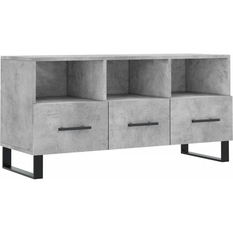 Mobile TV multimediale scaffale per televisione televisore buffet sala da pranzo soggiorno camera da letto 102 x 36 x 50 cm pannelli compositi grigio 020025599