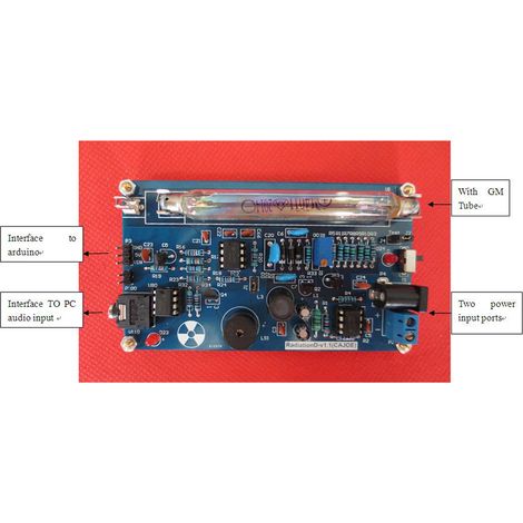 Kit de compteur assemblé, Module détecteur de rayonnement nucléaire, écran LCD avec fonction d'alarme sonore et lumineuse, DIY (1/5)