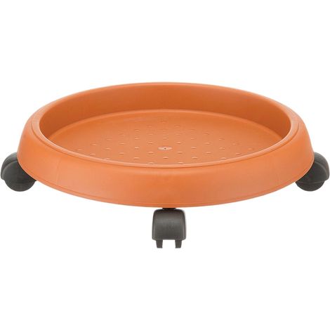 SOTTOVASO CON RUOTE Ø 40 cm. - col.terracotta - BAMA
