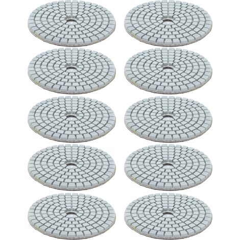 Ortviai Disques de polissage diamant humides 3 pouces (80 mm) pour marbre et granit – 10 pièces, grain 1500 (1/5)