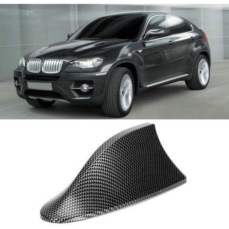 Aileron de toit pour voiture, antenne FM/AM décorative en forme d'aileron, accessoire de remplacement, modification extérieure, finition noir, compatible auto. (1/5)