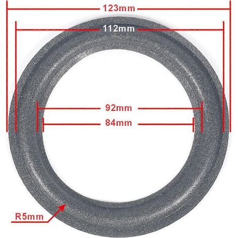 4/5/6,5/8/10/12-Zoll-Lautsprecher, Subwoofer mit Schaumstoffeinlage, verbessert die Klangqualität, kompatibel mit tragbaren Geräten, rot, 10 Zoll, schwarz (1/5)
