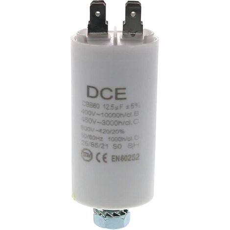 BRANDT, CONDENSATEUR Lave-Linge 12.5uF 450V (1/2)