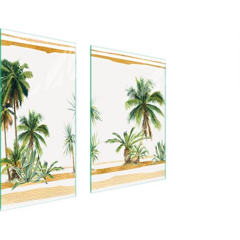 PIASTRA PROTETTIVA IN VETRO 75x52 PALME (1/5)