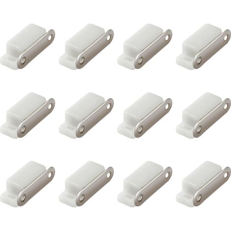 Loquet magnétique pour porte - Loquet magnétique robuste en plastique, adapté à la fermeture des portes et fenêtres de cuisines, salles de bains, placards, armoires, etc. (1/5)