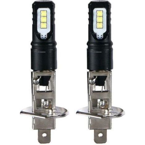 2x H1 6000k Super Bright White 6000lm Drl Kit de phares à LED Faisceau de route (1/4)
