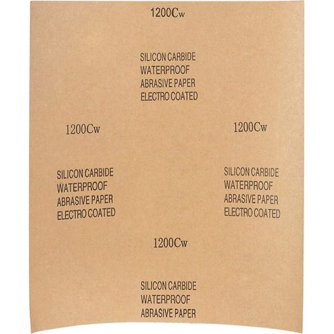 100 Stück Schleifpapier, CW 1200-2c wasserfestes Handschleifpapier für Heimwerkerarbeiten, geeignet für Bauwesen, Automobilindustrie, Holzbearbeitung und maschinelle Bearbeitung