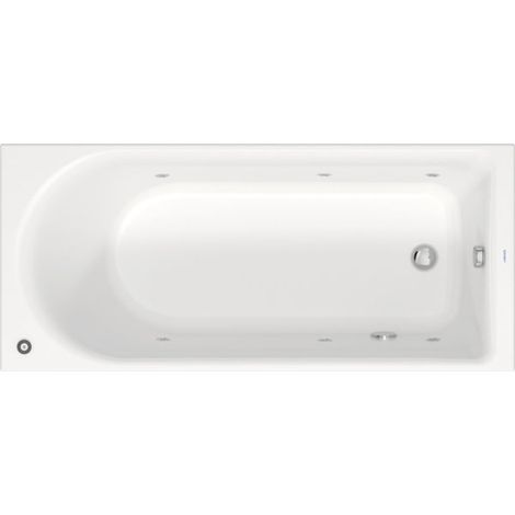 Duravit D-Neo baignoire balnéo, à encastrer, 1 pente de dossier, (1/2)