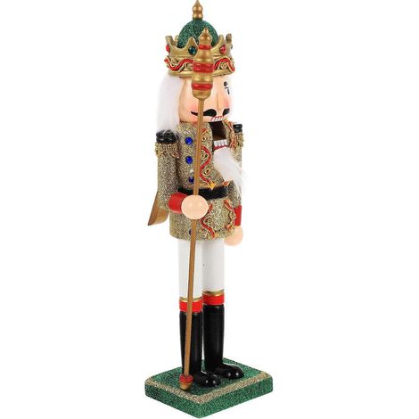 Casse-noisette en bois avec motif de soldat de dessin animé, décoration de Noël, 30 x 8 x 7,5 cm, 1 pièce (1/5)