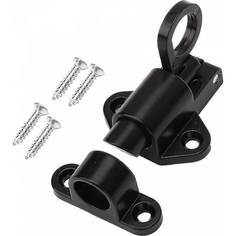 Lot de 4 verrous automatiques noirs en alliage d'aluminium pour fenêtres et portails