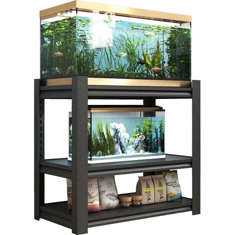 Aquarienuntergestell für 20–30 Gallonen Aquarien – Metall-Aquarienuntergestell, Maße 86,3cm Breite × 45,7 cm Tiefe × 80 cm Höhe, höhenverstellbares robustes Untergestell für Reptilienbecken