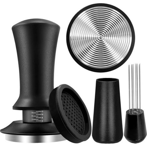 Accessoires pour machine à café - Presse-café expresso - Presse-café avec marqueurs - Lot de 3 - Tampon de bourrage avec base (1/5)