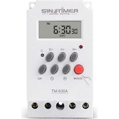 Relais temporisé programmable 24 h avec entrée 12 V CC (1/5)