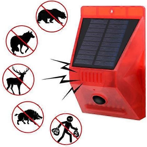Filiyano – Lampe d'alarme solaire sans fil, étanche IP65, détecteur de mouvement extérieur (1/5)