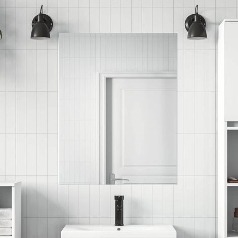Selbstklebende Spiegel-Folie 90 x 100 cm 2 pcs Silber PET