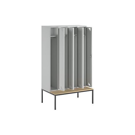 Taquilla Bremen con banco  4 secciones  puertas gris luminoso  (1/5)