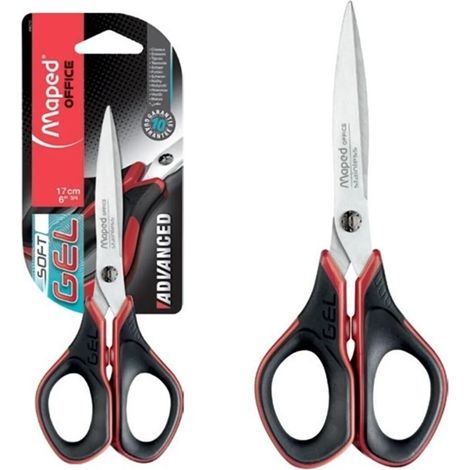 Tijeras de gel avanzadas MAPED de 17 cm: ergonómicas, para usuarios diestros y zurdos