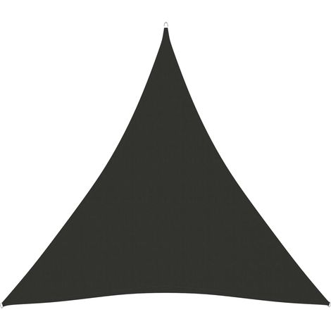 Toldo vela parasol triangular tejido Oxford 3 x 3 x 3 m antracita 020009819