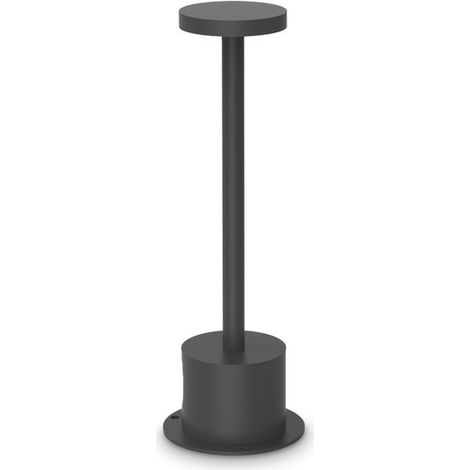 Ideal Lux TOFFEE 25cm LED tragbare Außenlampe Schwarz 3000K IP65