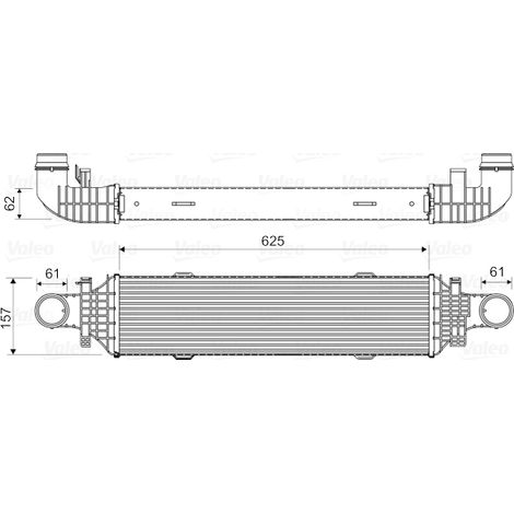 Intercooler, échangeur Valeo 818631 MERCEDES-BENZ 2045000200 A2045000200