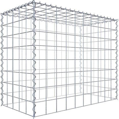Gabiondeco - Gabion - Element de prolongation en hauteur 100 cm x 80 cm x 50 cm (L x H x P). maille 10 x 10 cm. Spirale. Attention : il manque une grille - Made in Ge... (1/5)