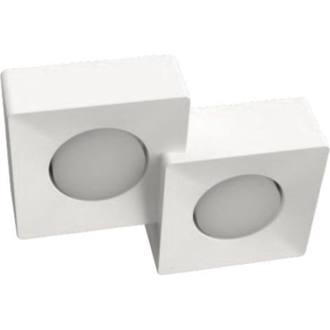 Plafoniera gesso lampadari bartalini ordauqs 2 gx53 led moderna verniciabile
