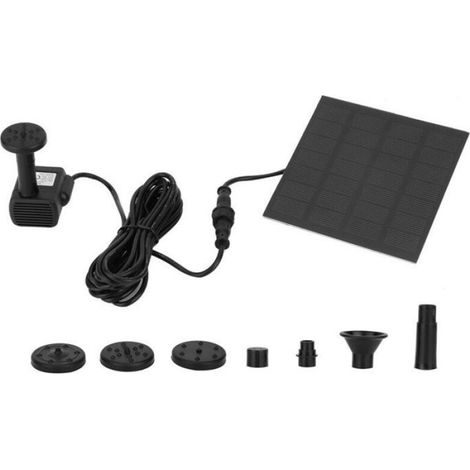 Kit de pompe solaire submersible pour fontaines, jardins, rocailles, bassins et piscines (1/4)