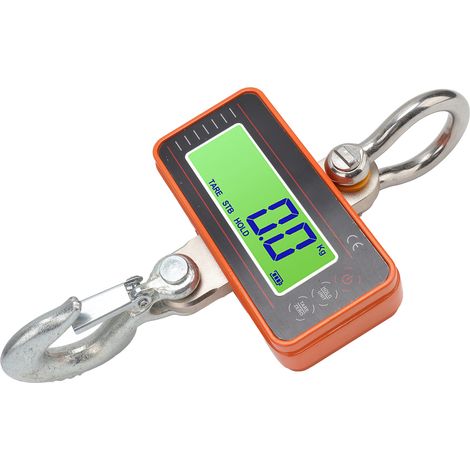 Grue de levage électronique 1000kg, pèse-personne numérique portatif avec télécommande sans fil, haute précision, couleur orange (1/5)