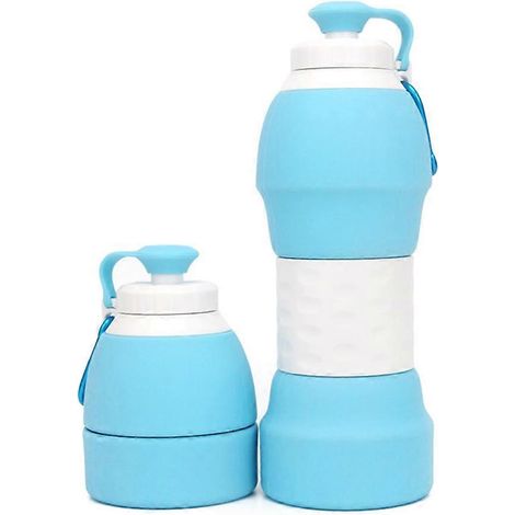 Gourde pliable de 580 ml pour le sport, idéale pour la course à pied, le camping et la randonnée.