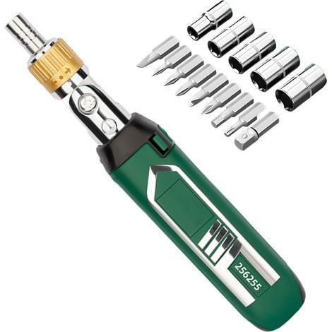 14-in-1 Multi-Angle Screwdriver - Portable Set with Ratchet Handle, 5 Sockets, 9 Bits - Precision Tools (1/5)