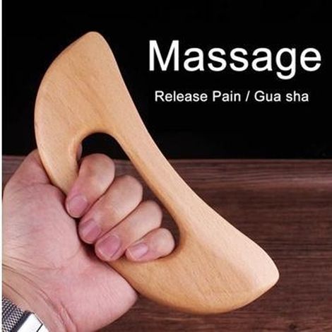 Outil de massage Gua Sha en bois pour la thérapie-AquaForge (1/5)