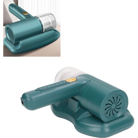 Éliminateur d'acariens domestique, éliminateur d'acariens à double actionnement par lumière UV, aspirateur anti-acariens portable sans fil rechargeable par USB, vert rechargeable par USB. (1/5)