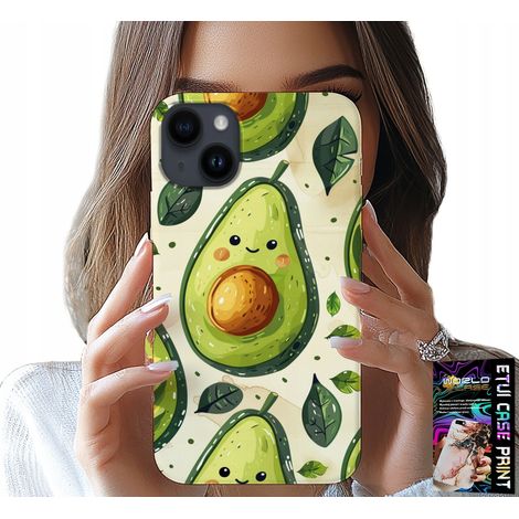 Custodia per iPhone 15 Plus - simpatica custodia con avocado sorridente (1/5)