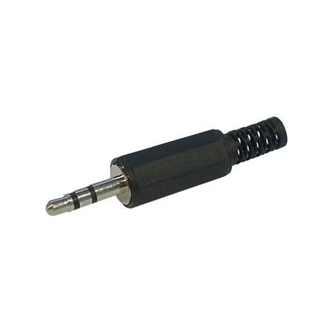 Velleman – Jack male 3.5mm stéréo CA111 – Connecteur à souder en plastique noir – Diamètre câble Ø 4mm – Pack de 25 pièces - RI846 (1/2)