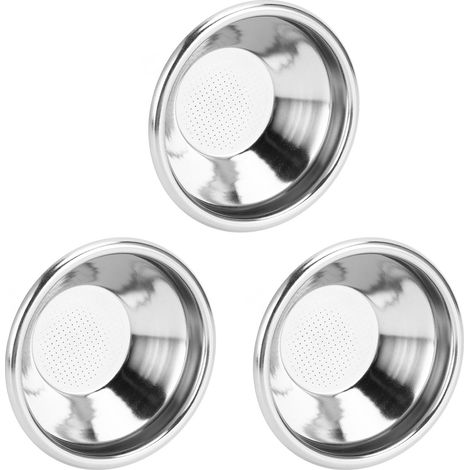 Lot de 3 paniers filtre café porte-filtre inox perforés 54 mm 1 tasse tamis (1/5)