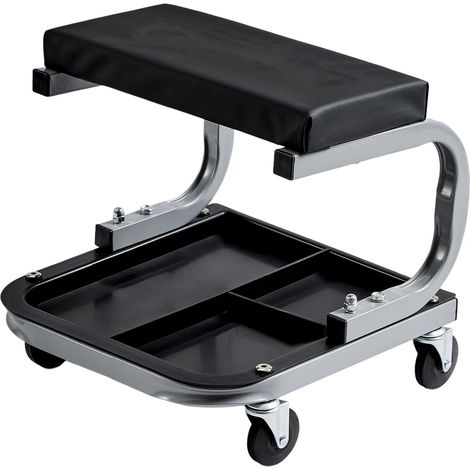 Tabouret d'atelier mécanique 250 LBS, siège de mécanicien avec plateau à outils sous voiture (1/5)