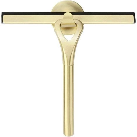 Tergivetro Golden Shower, 22,5 cm, anti-aloni, con gancio a ventosa, per specchi, pavimenti, finestre e tavoli - Crezuo (1/4)