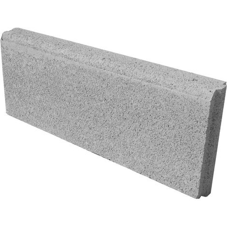 Bordure en béton gris H.20 x L.50 cm – Emboîtement facile – Pour espaces extérieurs – Fabrication française