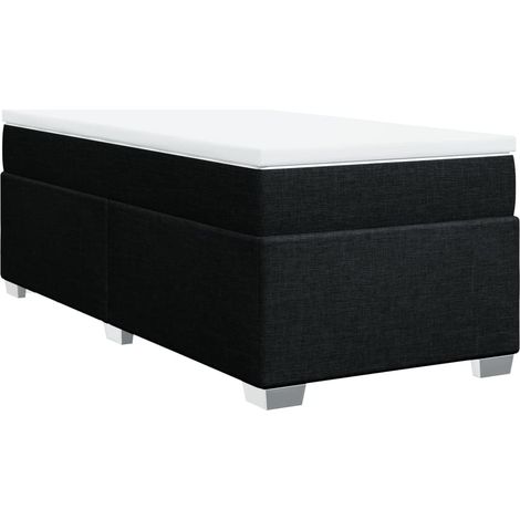 Maison Exclusive - Giroletto a Molle con Materasso Nero 90x190 cm in Tessuto