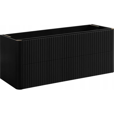 Meuble sous-vasque suspendu LINEA noir 120 cm (1/5)